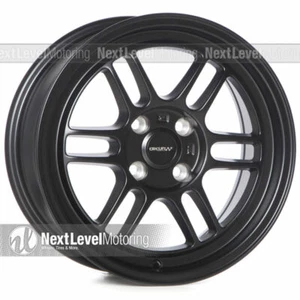 (1) Circuit Performance CP37 15x7 4-100 +28 Flat Black Wheels RPF1 Style Racing - Picture 1 of 9