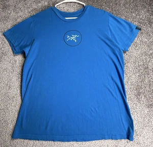 ARCTERYX HEMD HERREN LARGE BLAU KURZARM BAUMWOLLE GORP CORE GUT GETRAGEN - Bild 1 von 15