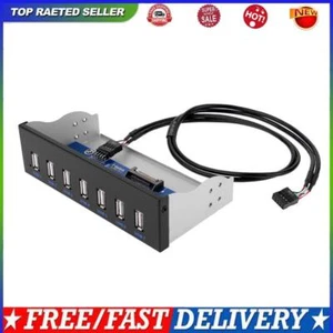 9 Pin to 7 Ports USB 2.0 Hub 5.25 inch CD-ROM Drive Bay CD ROM Front Panel - Afbeelding 1 van 12