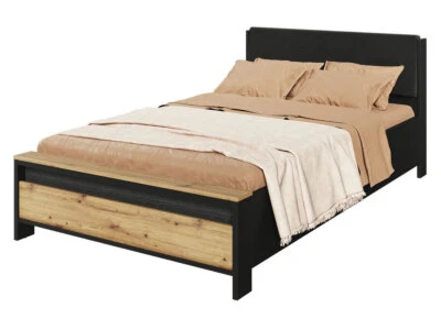 Bett Spot SP-10 120x200 mit Lattenrost Industriel Schlafzimmer Polsterkopfteil - Bild 1 von 3