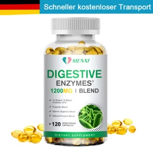 Verdauungsenzyme Probiotika Mix, 120 vegane Kapseln für optimale Verdauung - Picture 1 of 10