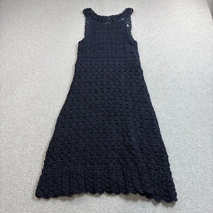 Diane Von Fürstenberg DVF Dress Woman Medium Blue Crochet Nautical Beach Cottage - Picture 1 of 7