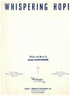 Vintage 1959 Sheet Music Whispering Hope Alice Hawthorne Vocal & Accompaniment 