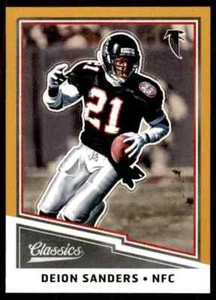 2017 Panini Classics Glossy GOLD #110 Deion Sanders HOF Atlanta Falcons - Picture 1 of 3