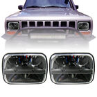 5X7" 7x6 LED Clear Projector Headlight Kit for Jeep Cherokee XJ Wrangler YJ 