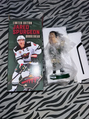 Rare Limited Edition Jared Spurgeon Bobblegead NHL Minnesota WILD SGA 2021-2022 Cover