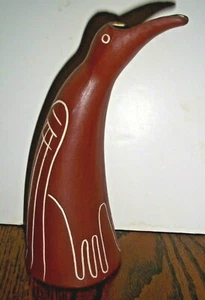Drostdy Ware Hand Decorated South African Art Pottery Bird Shaped Vessel Vase 8" - Picture 1 of 5