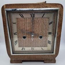 Art Deco Cubist Design Enfield Square Faced Mantel Clock For Restoration 