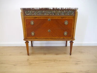 Biedermeier Kommode Mahagoni Rosenholz, Palisander mit Bronze Beschlägen - Bild 1 von 4