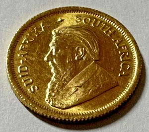 1980 GOLD 1/10 OZ SOUTH AFRICA RAND KRUGERRAND COIN - Picture 1 of 6