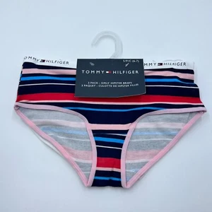 Tommy Hilfiger 3 Pack Girls Hipster Briefs Stripes/Solids Size Small - Picture 1 of 7