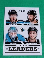 2013-14 Score Thornton / Couture San Jose Sharks Team Leaders RED BACK #574