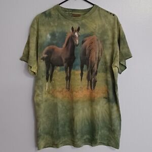 THE MOUNTAINS T-Shirt gefärbte Pferde USA 