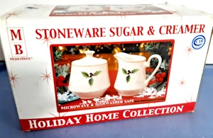 Stoneware Sugar & Creamer by M&B - Picture 1 of 7