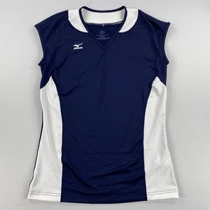 Mizuno Womens Volleyball Shirt Sleeveless Navy Blue/White Size Medium - Picture 1 of 8