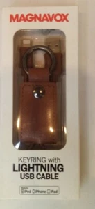 Magnavox MMA3504 Keychain with Micro USB Charging Cable Ipod Iphone Ipad Brown - Picture 1 of 2