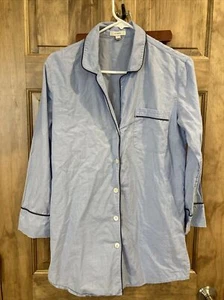 J. Crew Nightshirt in End-On-End Cotton Blue Size XS Sleep Shirt FLAW - Picture 1 of 6