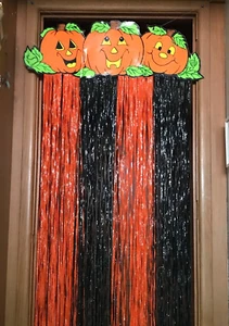 Transmisor de cortina de puerta de Halloween ilimitada de Pascua naranja calabaza - Imagen 1 de 11