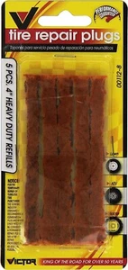 Victor 10112-VF Brown 4" Heavy Duty Tubeless Tire Repair Plug - 5 Piece one Size - Picture 1 of 1