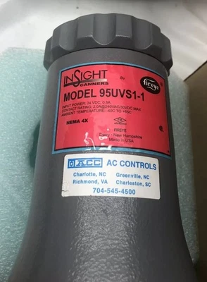 NEW FIREYE 95UVS1-1 / FG99900A INTEGRATED UV FLAME SCANNER 24 VDC INSIGHT 95UV - Image 1 of 4