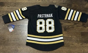 Camiseta deportiva Boston Bruins David Pastrnak 100 años juvenil brillante L XL cosida - Imagen 1 de 11