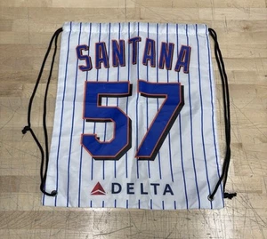 Vintage New York Mets MLB Delta Johan Santana #57 Drawstring Backpack Bag SGA - Picture 1 of 9