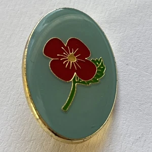 Girl Guide Metal Badge. Poppy Patrol.  - Picture 1 of 2