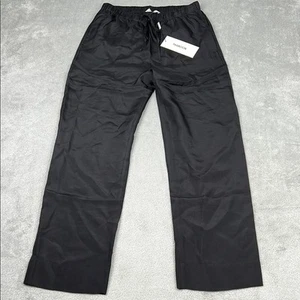 NEW Thakoon S 100% Silk Drawstring Straight Leg Lightweight Black Pants - Picture 1 of 15