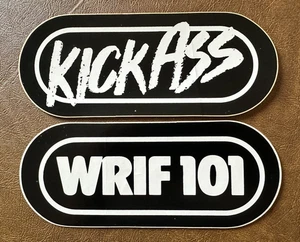 (Lot of 2 Stickers) WRIF 101 Detroit Radio Station Sticker 8" & Kick Ass - Picture 1 of 2