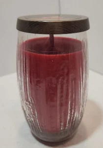 Yankee Candle Woodwick Crackling Lumiwick Lampone grande barattolo 22 oz nuovo - Foto 1 di 10