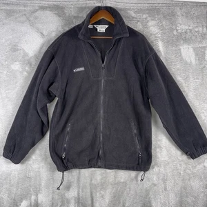 Columbia Sweater Men's Sz Medium Grey Fleece Full Zip Zip Pockets Hiking Outdoor - Picture 1 of 11