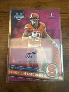 Oronde Gadsden II 2023 Bowman U Chrome Auto Fuchsia Mini Dia Refractor 132/150! - Picture 1 of 2