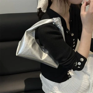 Dumpling Shoulder Bags Pleated Women Handbags Casual Armpit Bags Commuting - Picture 1 of 16