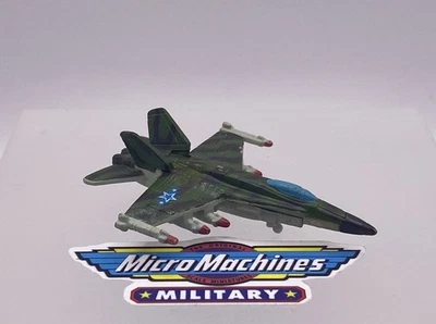 Micro Machines Military F-18 Hornet Fighter Aircraft Galoob LTGI 1998 - Image 1 of 3