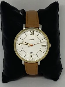 Fossil Jacqueline ES3737 Women's Brown Leather Analog Dial Quartz Watch RQ172 - Picture 1 of 12