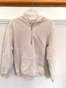 Better Together Women’s Beige Tan ¼ Zip Hooded Sweatshirt Size S EUC - Picture 1 of 3