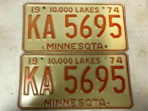PAAR 1974 MINNESOTA Nummernschilder KA-5695 - Bild 1 von 1