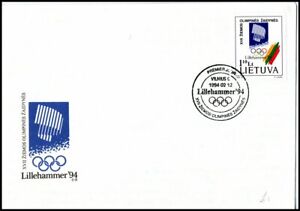 Lithuania 1994 Winter Olympic Games Lillehammer Norway FDC First Day Cover