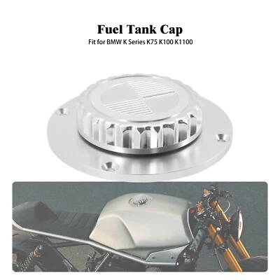 Gas Feul Tank Cap Oil Tank Chrome Petrol Cap Cover Fit For BMW K1 K75 K100 K1100 - Image 1 of 4