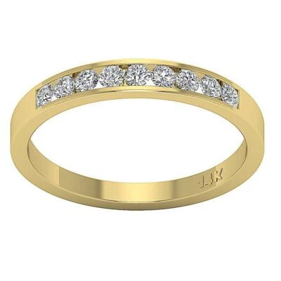 Wedding Stackable Ring Appraisal I1 G 0.50 Ct Round Cut Diamond 14K Yellow Gold - Image 1 of 4