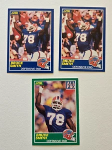 Bruce Smith Vintage Score, Topps, ProSet Football Karten - (3) Karten Lot HOF - Bild 1 von 3