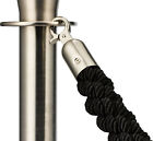 Kordel Seil Kordel f&#252;r Absperrsystem schwarz silber 1,5 M Karabiner neu