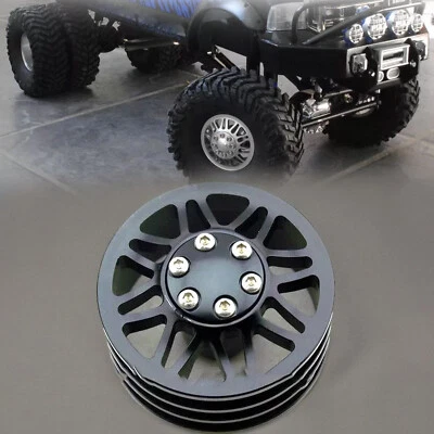Black Alloy 1.9 Wheel Rim Set  2 front +2 Dually Rear for RC4WD RC Car Crawler - Image 1 of 4