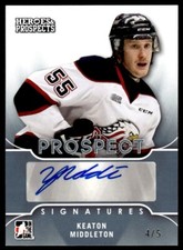 2015-16 Leaf In The Game Heroes & Prospects Prospect Auto /5 P Keaton Middleton