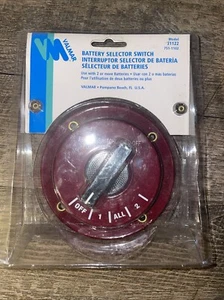 Valmar Boat RV Battery Selector Switch 550-31122 | 6-32VDC 5 Inch Red Plastic - Picture 1 of 2