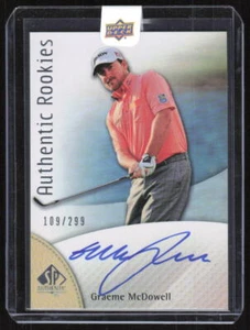 Auténtico golf novato Upper Deck SP 2014 automático #101 Graeme McDowell/299 - Imagen 1 de 2