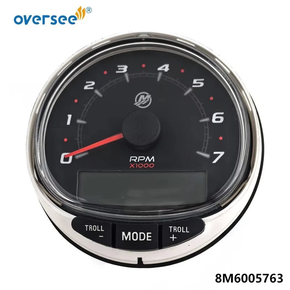 Tacômetro 8M6005763 SmartCraft com moldura SC-1000 0-7000 RPM para motor de popa Mercury - Imagem 1 de 4
