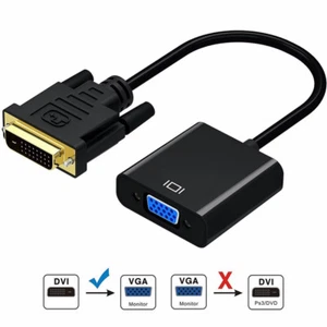 1080p DVI-D 24+1 Pin Male to VGA 15Pin Female Active Cable Adapter Converter - Afbeelding 1 van 5