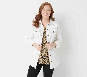 LOGO by Lori Goldstein Jeansjacke mit Knopfleiste - weitere Farben a378661  - Bild 1 von 4