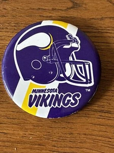 Vintage Minnesota Vikings NFL 1980’s 3 Inch Pinback Button, Ex Condition - Picture 1 of 4